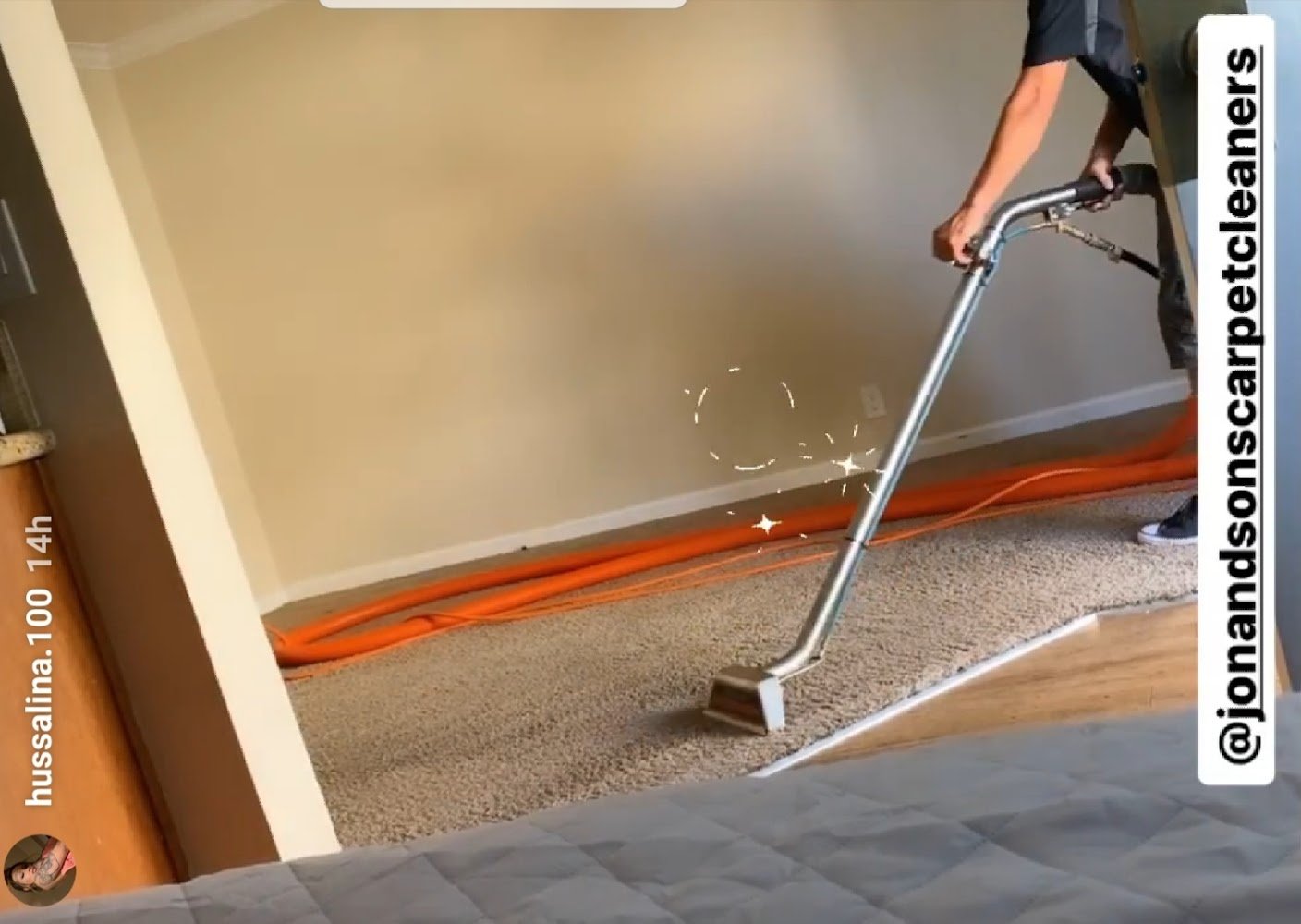 Jon and Sons Carpet Cleaners on-site work in San Jose